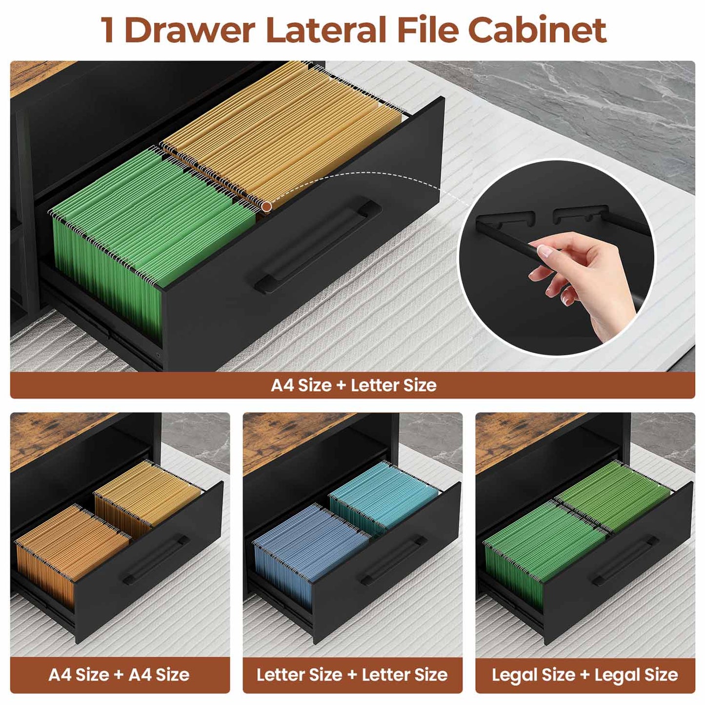 71 in Reversible L Shaped Executive Desk Brown