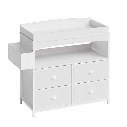 4 Drawer Dresser Large Storage Chest for Kids Room White