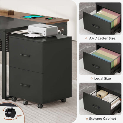 71" Reversible L Shaped Desk with Power Outlets Walnut