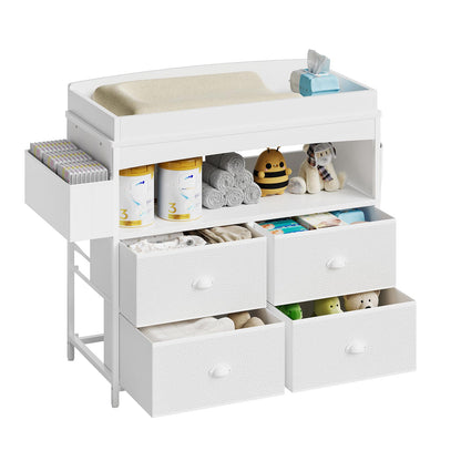 4 Drawer Dresser Large Storage Chest for Kids Room White