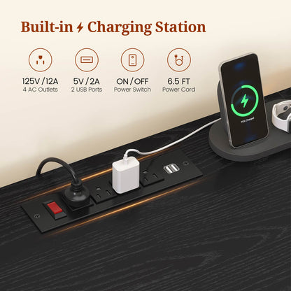 2 Person Desk with File Drawers ＆ Storage White