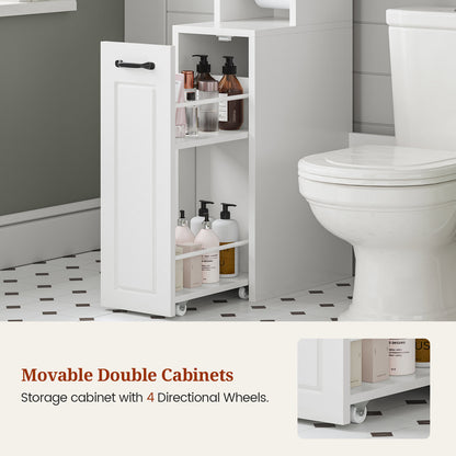Over The Toilet Storage Cabinet with Pulley White