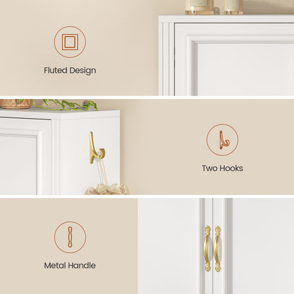 L Shaped Modular Over The Toilet Storage Cabinet Separable White