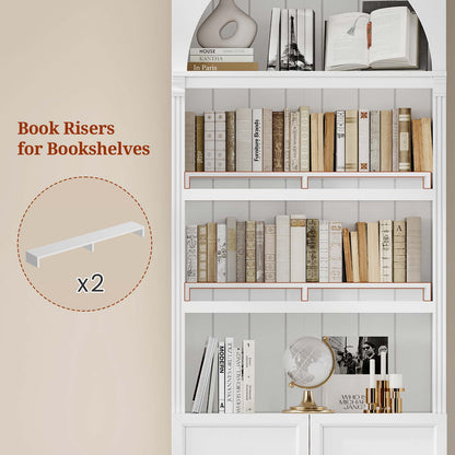 81.2"Tall Arched Storage Cabinet with Adjustable Shelves White