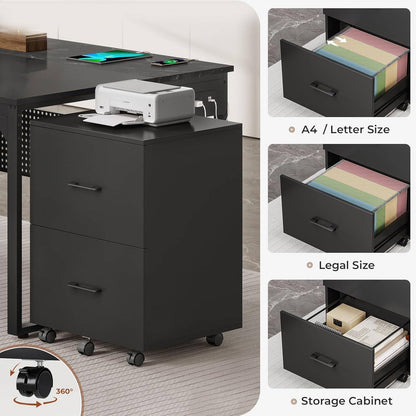 71 in Reversible L Shaped Executive Desk Black