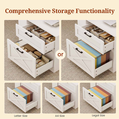 71" Farmhouse L Shaped Electric Standing Desk with Storage White