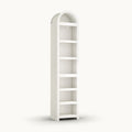 76" Arched Bookcase with Adjustable Shelves White