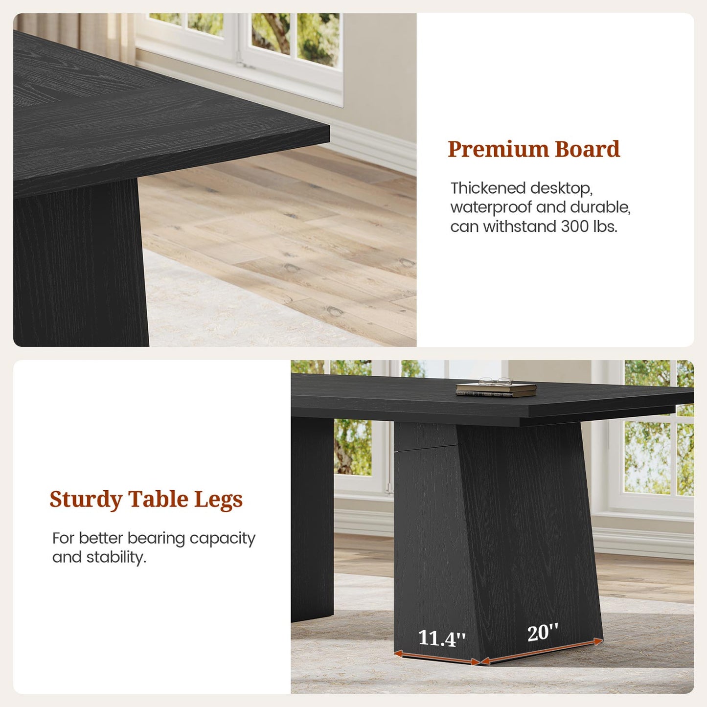 63" Executive Desk with Power Outlets & Storage Shelves Black