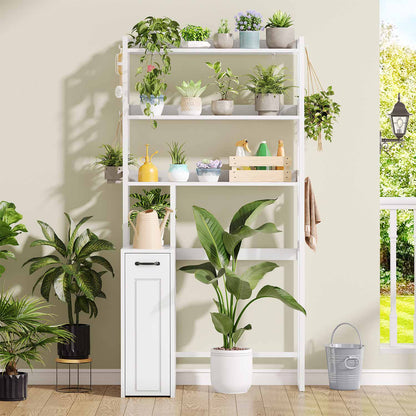 Over The Toilet Storage Cabinet with Pulley Drawer White