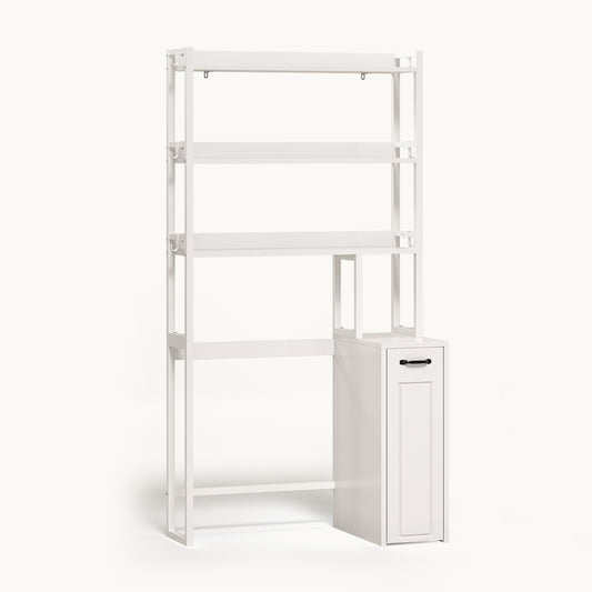Over The Toilet Storage Cabinet with Pulley Drawer White